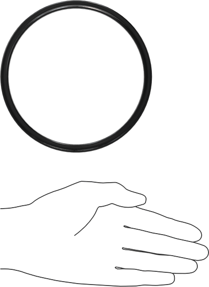 Kimyasala Dayanıklı Viton® Floroelastomer O-Ring, X Profilli, 1/4 Kesirli Genişlik, Dash Numarası 427