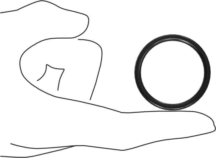 Kimyasala Dayanıklı Viton® Floroelastomer O-Ring, X Profilli, 1/8 Kesirli Genişlik, Dash Numarası 220