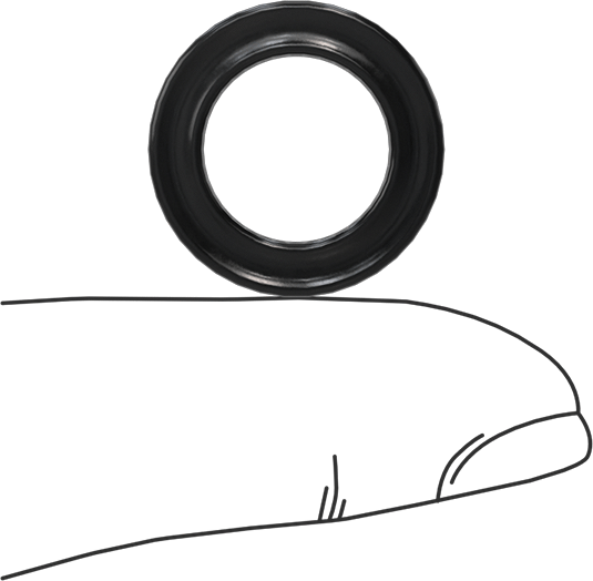 Kimyasala Dayanıklı Viton® Floroelastomer O-Ring, X Profilli, 1/8 Kesirli Genişlik, Dash Numarası 206