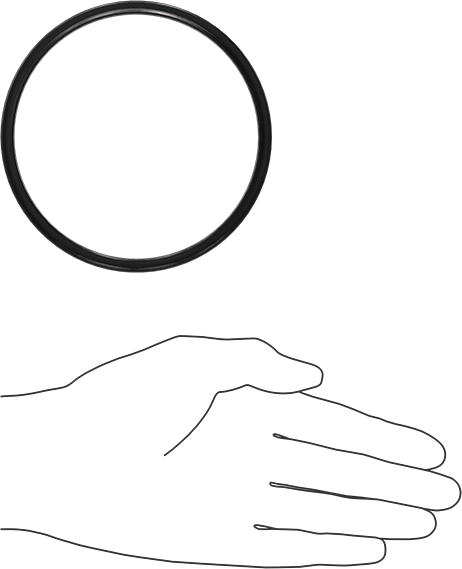 Kimyasala Dayanıklı Viton® Floroelastomer O-Ring, X Profilli, 3/16 Kesirli Genişlik, Dash Numarası 344