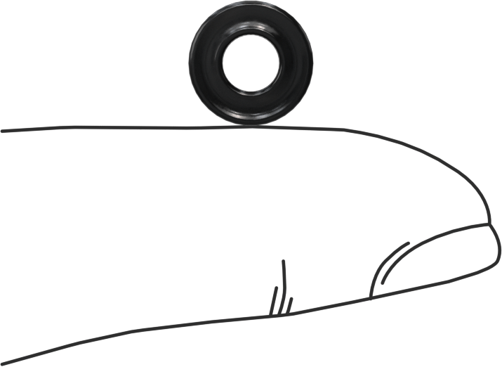 Kimyasala Dayanıklı Viton® Floroelastomer O-Ring, X Profilli, 3/32 Kesirli Genişlik, Dash Numarası 106