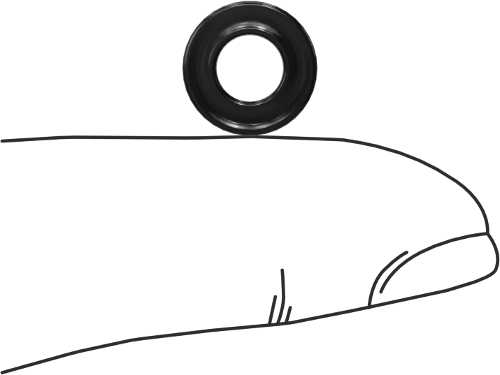 Kimyasala Dayanıklı Viton® Floroelastomer O-Ring, X Profilli, 3/32 Kesirli Genişlik, Dash Numarası 107