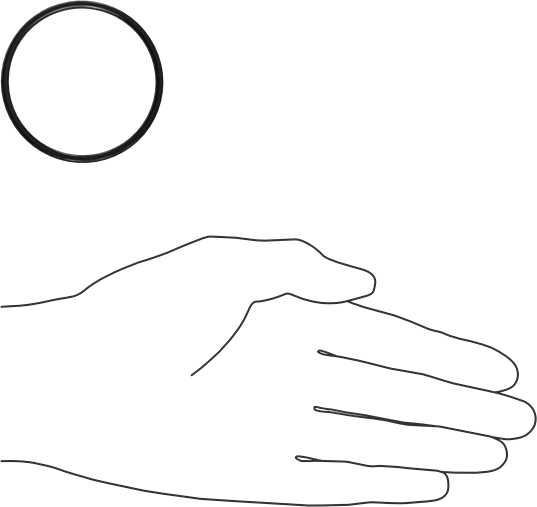 Kimyasala Dayanıklı Viton® Floroelastomer O-Ring, X Profilli, 3/32 Kesirli Genişlik, Dash Numarası 136