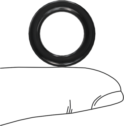 Kimyasala Dayanıklı Viton® Floroelastomer O-Ring, X Profilli, 1/8 Kesirli Genişlik, Dash Numarası 207