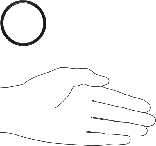 Kimyasala Dayanıklı Viton® Floroelastomer O-Ring, X Profilli, 1/8 Kesirli Genişlik, Dash Numarası 225