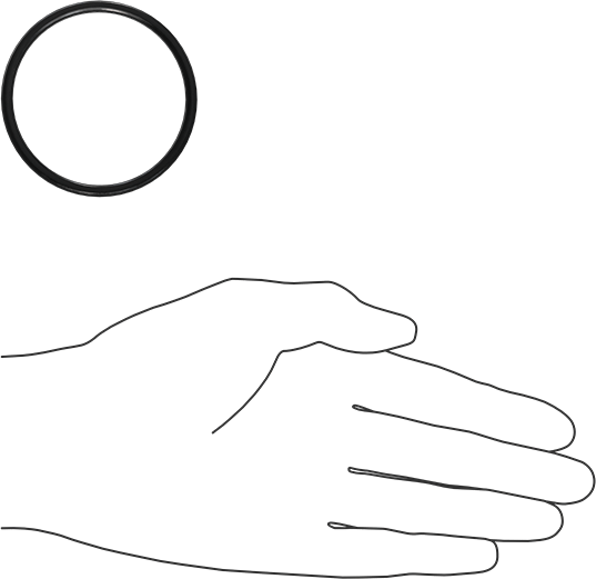 Kimyasala Dayanıklı Viton® Floroelastomer O-Ring, X Profilli, 1/8 Kesirli Genişlik, Dash Numarası 227