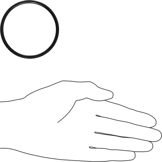 Kimyasala Dayanıklı Viton® Floroelastomer O-Ring, X Profilli, 1/8 Kesirli Genişlik, Dash Numarası 229