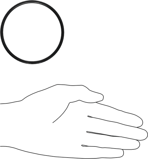 Kimyasala Dayanıklı Viton® Floroelastomer O-Ring, X Profilli, 1/8 Kesirli Genişlik, Dash Numarası 233