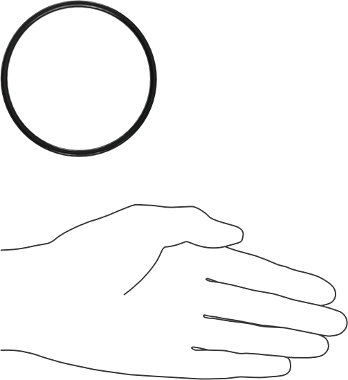 Kimyasala Dayanıklı Viton® Floroelastomer O-Ring, X Profilli, 1/8 Kesirli Genişlik, Dash Numarası 234