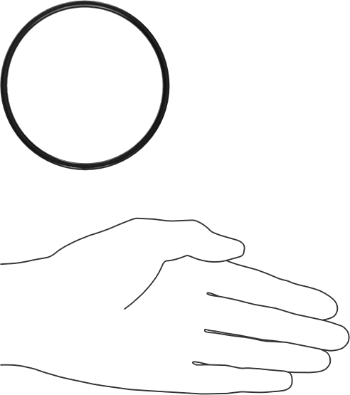 Kimyasala Dayanıklı Viton® Floroelastomer O-Ring, X Profilli, 1/8 Kesirli Genişlik, Dash Numarası 236