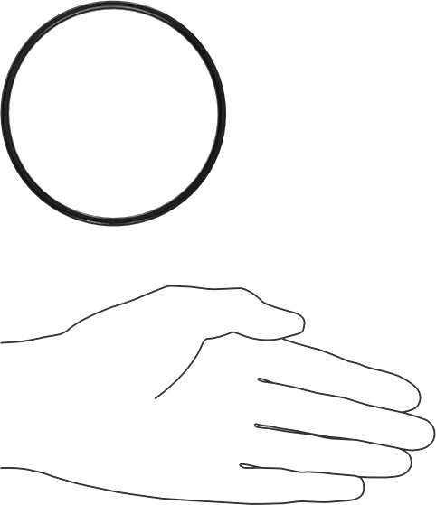 Kimyasala Dayanıklı Viton® Floroelastomer O-Ring, X Profilli, 1/8 Kesirli Genişlik, Dash Numarası 238