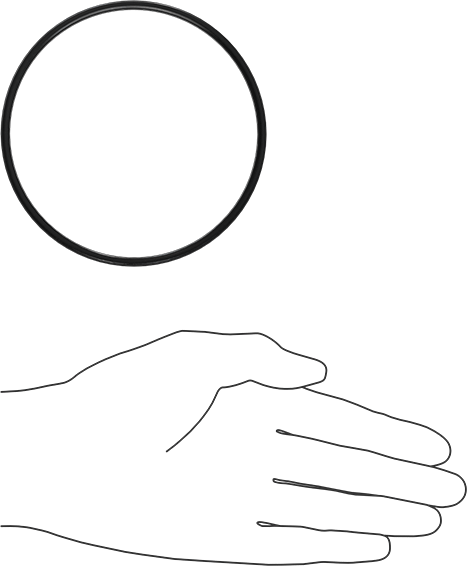 Kimyasala Dayanıklı Viton® Floroelastomer O-Ring, X Profilli, 1/8 Kesirli Genişlik, Dash Numarası 241