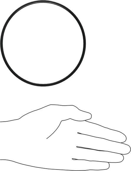 Kimyasala Dayanıklı Viton® Floroelastomer O-Ring, X Profilli, 1/8 Kesirli Genişlik, Dash Numarası 246