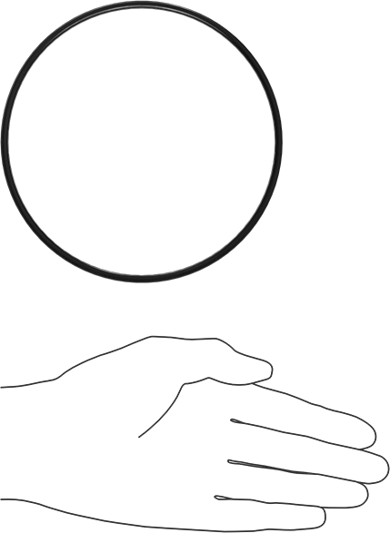 Kimyasala Dayanıklı Viton® Floroelastomer O-Ring, X Profilli, 1/8 Kesirli Genişlik, Dash Numarası 250