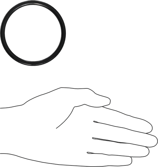 Kimyasala Dayanıklı Viton® Floroelastomer O-Ring, X Profilli, 3/16 Kesirli Genişlik, Dash Numarası 334