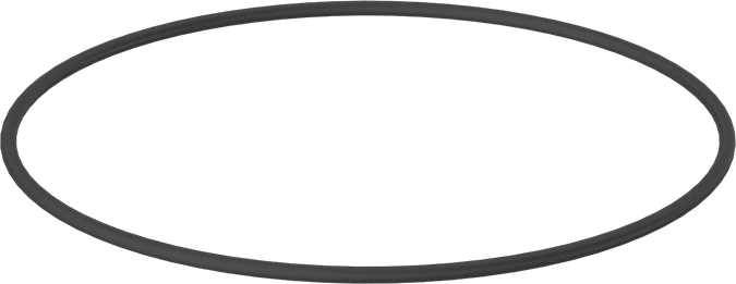 Sert Viton® Floroelastomer O-Ring, Kimyasala Dayanıklı, 1/8 Kesirli Genişlik, Dash Numarası 259