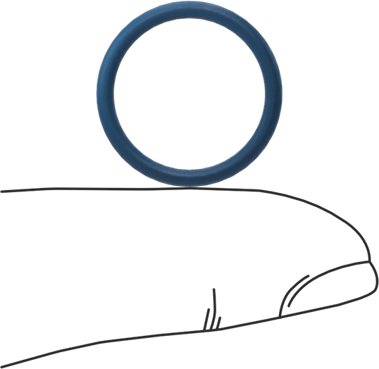 Düşük Sıcaklık Mil. Spec. Florosilikon O-Ring, Kimyasala Dayanıklı, 1/16 Kesirli Genişlik, Dash Numarası 016