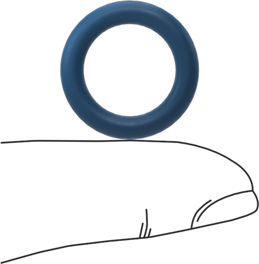 Düşük Sıcaklık Mil. Spec. Florosilikon O-Ring, Kimyasala Dayanıklı, 1/8 Kesirli Genişlik, Dash Numarası 207