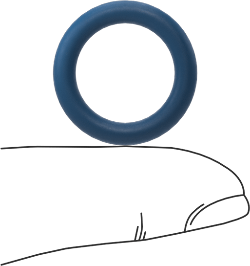 Düşük Sıcaklık Mil. Spec. Florosilikon O-Ring, Kimyasala Dayanıklı, 1/8 Kesirli Genişlik, Dash Numarası 208