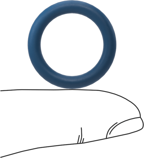 Düşük Sıcaklık Mil. Spec. Florosilikon O-Ring, Kimyasala Dayanıklı, 1/8 Kesirli Genişlik, Dash Numarası 209