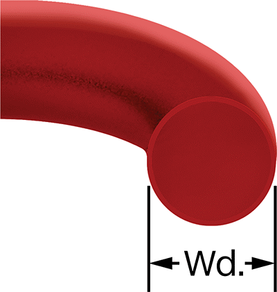 Yağa Dayanıklı Buna-N O-Rings, 3/32 Kesirli Genişlik, Dash Numarası 115