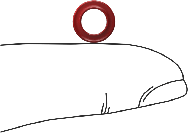 X Profilli Yüksek Sıcaklık Silikon O-Ring, 1/16 Kesirli Genişlik, Dash Numarası 009