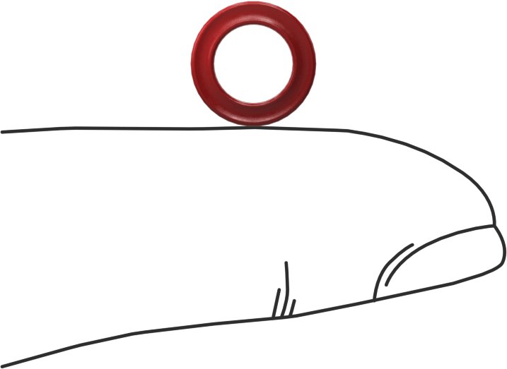 X Profilli Yüksek Sıcaklık Silikon O-Ring, 1/16 Kesirli Genişlik, Dash Numarası 010