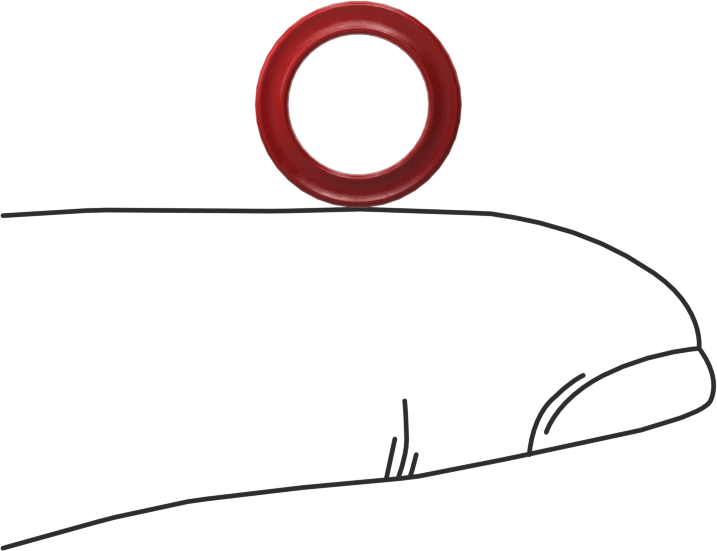 X Profilli Yüksek Sıcaklık Silikon O-Ring, 1/16 Kesirli Genişlik, Dash Numarası 011