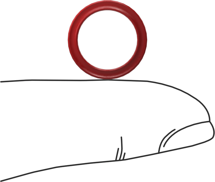 X Profilli Yüksek Sıcaklık Silikon O-Ring, 1/16 Kesirli Genişlik, Dash Numarası 013