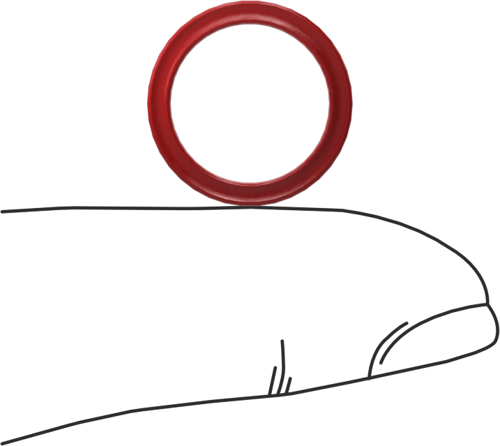 X Profilli Yüksek Sıcaklık Silikon O-Ring, 1/16 Kesirli Genişlik, Dash Numarası 014