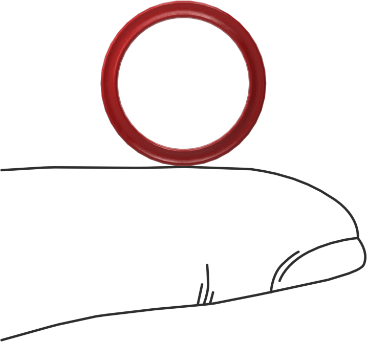 X Profilli Yüksek Sıcaklık Silikon O-Ring, 1/16 Kesirli Genişlik, Dash Numarası 015