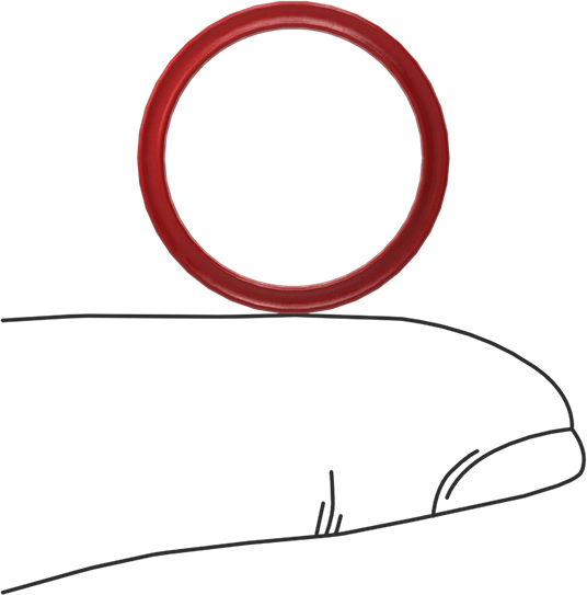 X Profilli Yüksek Sıcaklık Silikon O-Ring, 1/16 Kesirli Genişlik, Dash Numarası 017