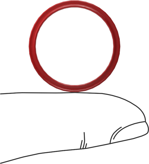 X Profilli Yüksek Sıcaklık Silikon O-Ring, 1/16 Kesirli Genişlik, Dash Numarası 019