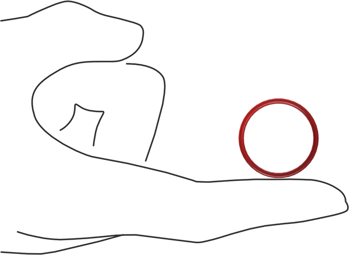 X Profilli Yüksek Sıcaklık Silikon O-Ring, 1/16 Kesirli Genişlik, Dash Numarası 021