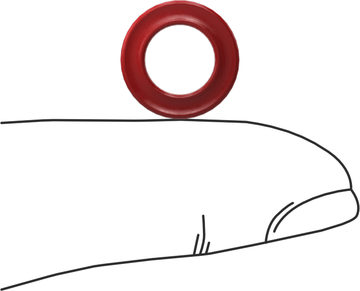 X Profilli Yüksek Sıcaklık Silikon O-Ring, 3/32 Kesirli Genişlik, Dash Numarası 109