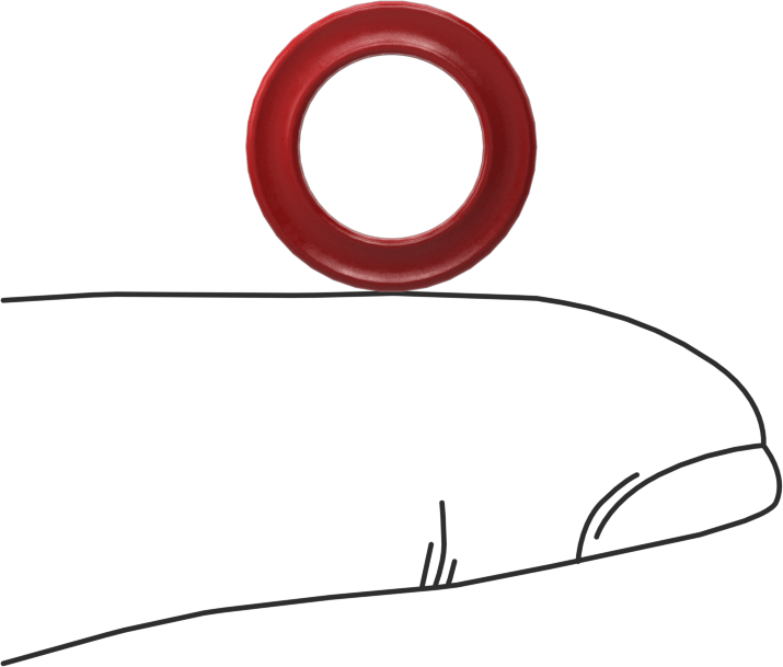 X Profilli Yüksek Sıcaklık Silikon O-Ring, 3/32 Kesirli Genişlik, Dash Numarası 110