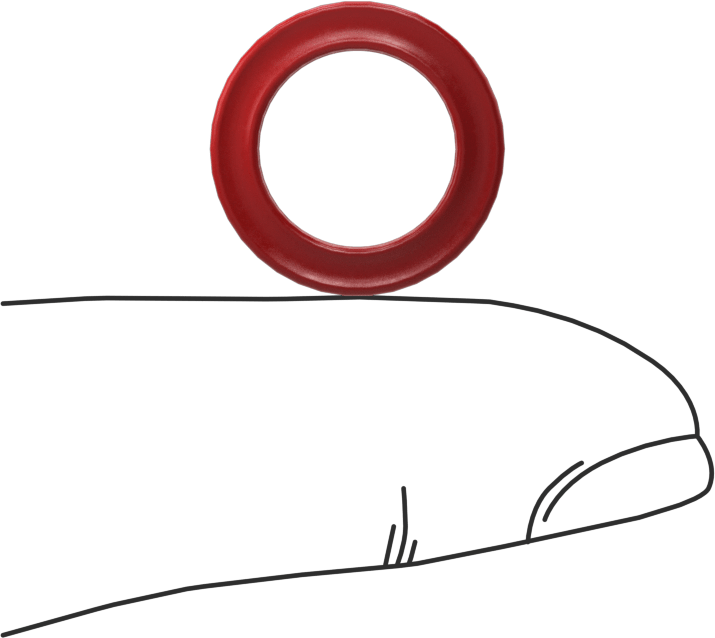 X Profilli Yüksek Sıcaklık Silikon O-Ring, 3/32 Kesirli Genişlik, Dash Numarası 111