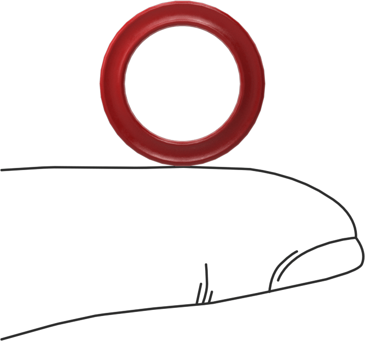 X Profilli Yüksek Sıcaklık Silikon O-Ring, 3/32 Kesirli Genişlik, Dash Numarası 112