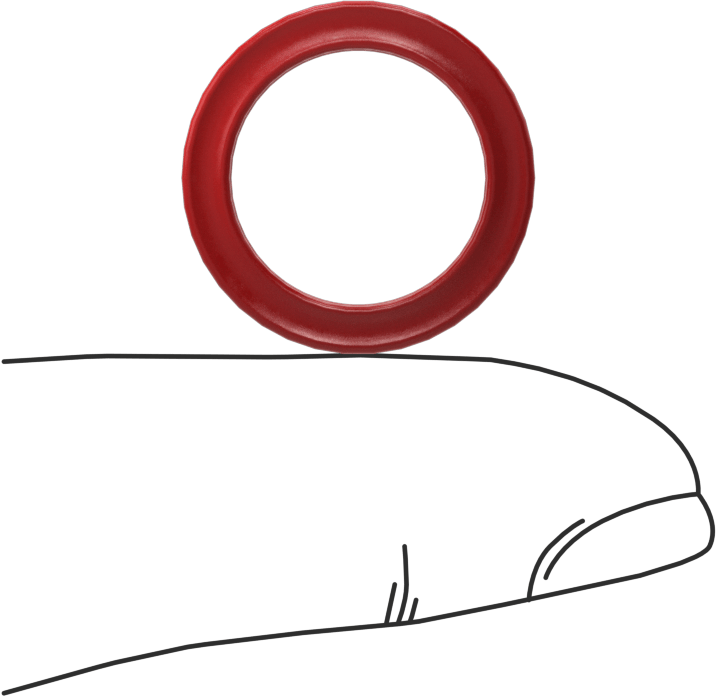 X Profilli Yüksek Sıcaklık Silikon O-Ring, 3/32 Kesirli Genişlik, Dash Numarası 113