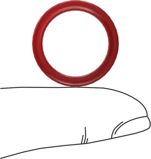 X Profilli Yüksek Sıcaklık Silikon O-Ring, 3/32 Kesirli Genişlik, Dash Numarası 115