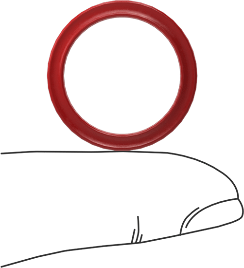 X Profilli Yüksek Sıcaklık Silikon O-Ring, 3/32 Kesirli Genişlik, Dash Numarası 116