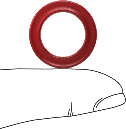 X Profilli Yüksek Sıcaklık Silikon O-Ring, 1/8 Kesirli Genişlik, Dash Numarası 207