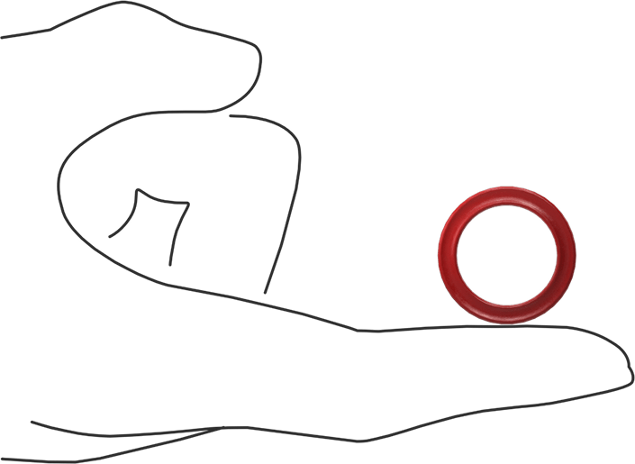 X Profilli Yüksek Sıcaklık Silikon O-Ring, 1/8 Kesirli Genişlik, Dash Numarası 210