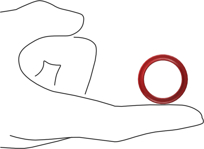 X Profilli Yüksek Sıcaklık Silikon O-Ring, 1/8 Kesirli Genişlik, Dash Numarası 212