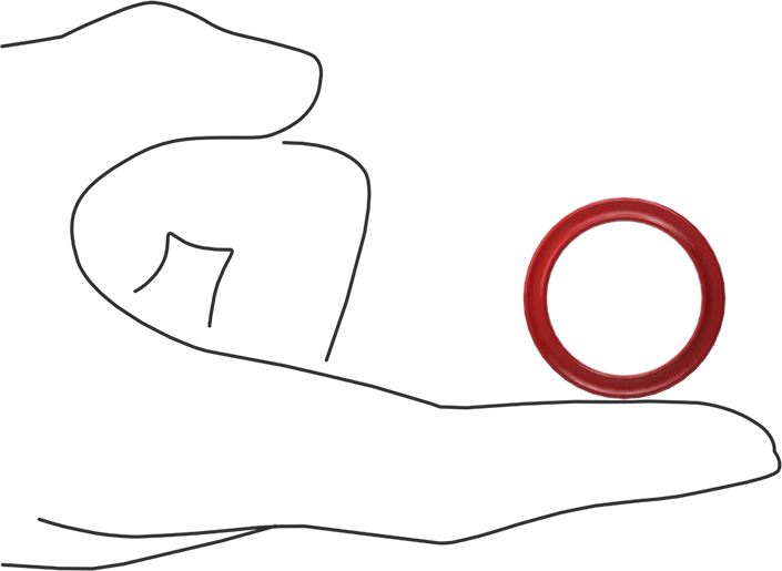 X Profilli Yüksek Sıcaklık Silikon O-Ring, 1/8 Kesirli Genişlik, Dash Numarası 213