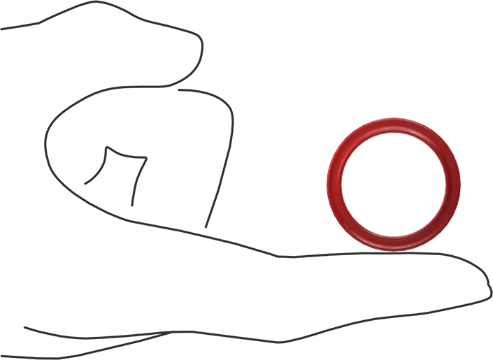 X Profilli Yüksek Sıcaklık Silikon O-Ring, 1/8 Kesirli Genişlik, Dash Numarası 214