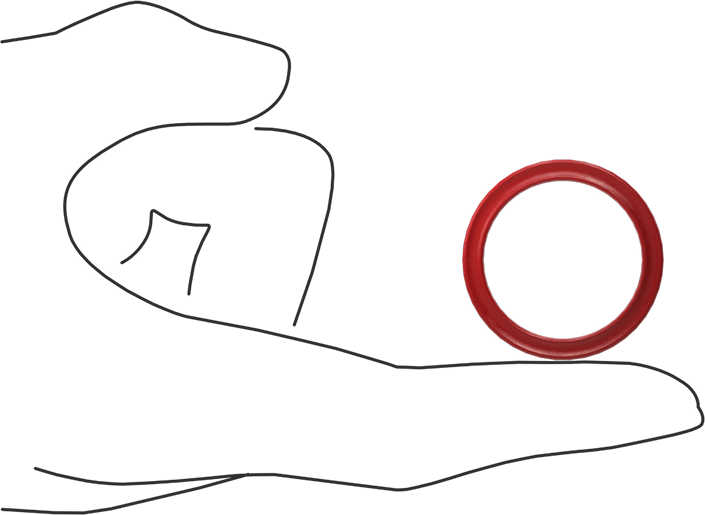 X Profilli Yüksek Sıcaklık Silikon O-Ring, 1/8 Kesirli Genişlik, Dash Numarası 215