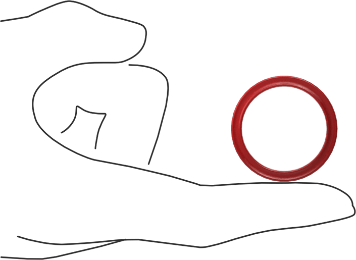 X Profilli Yüksek Sıcaklık Silikon O-Ring, 1/8 Kesirli Genişlik, Dash Numarası 216