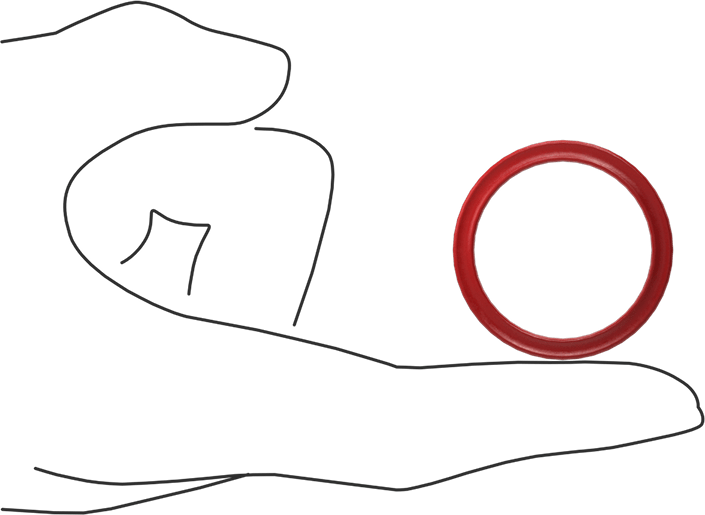 X Profilli Yüksek Sıcaklık Silikon O-Ring, 1/8 Kesirli Genişlik, Dash Numarası 217