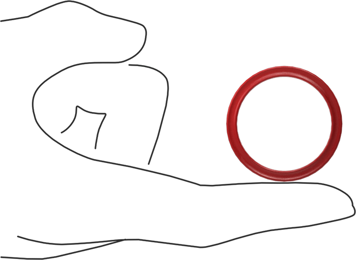 X Profilli Yüksek Sıcaklık Silikon O-Ring, 1/8 Kesirli Genişlik, Dash Numarası 218